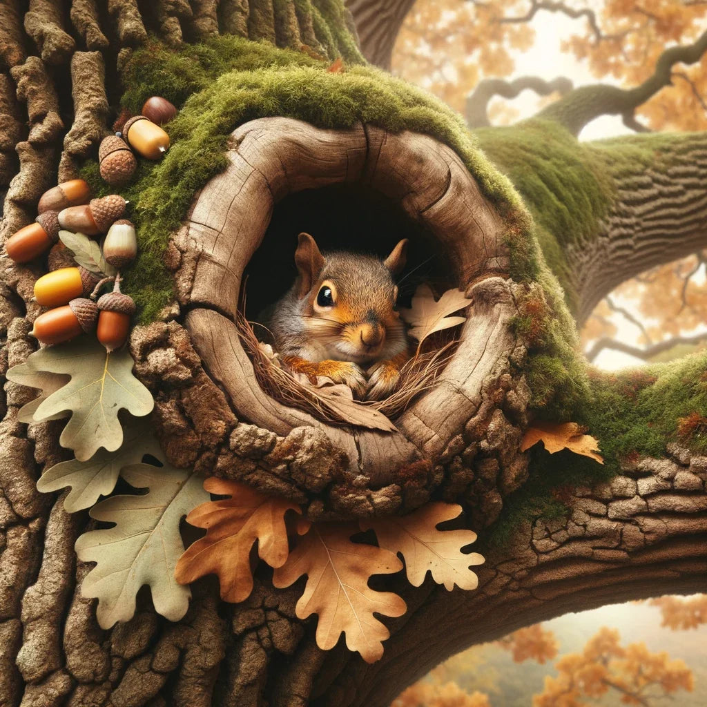 Autumn Squirrel Hollow Canvas