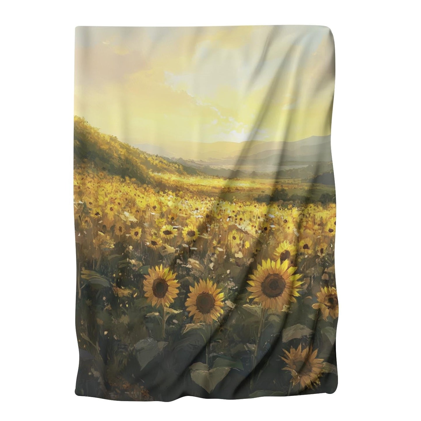 Sunrise Sunflower Symphony Blanket