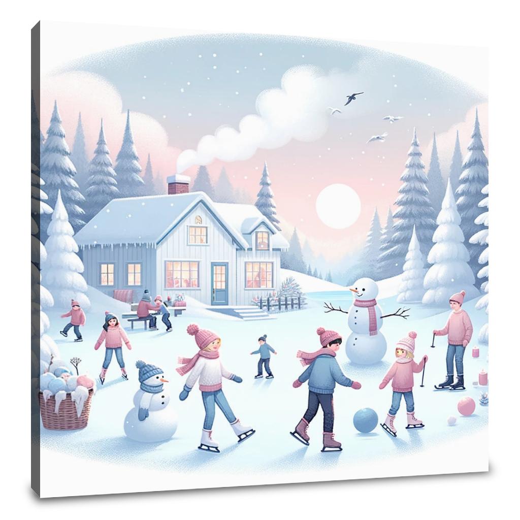 Snowy Fun Canvas
