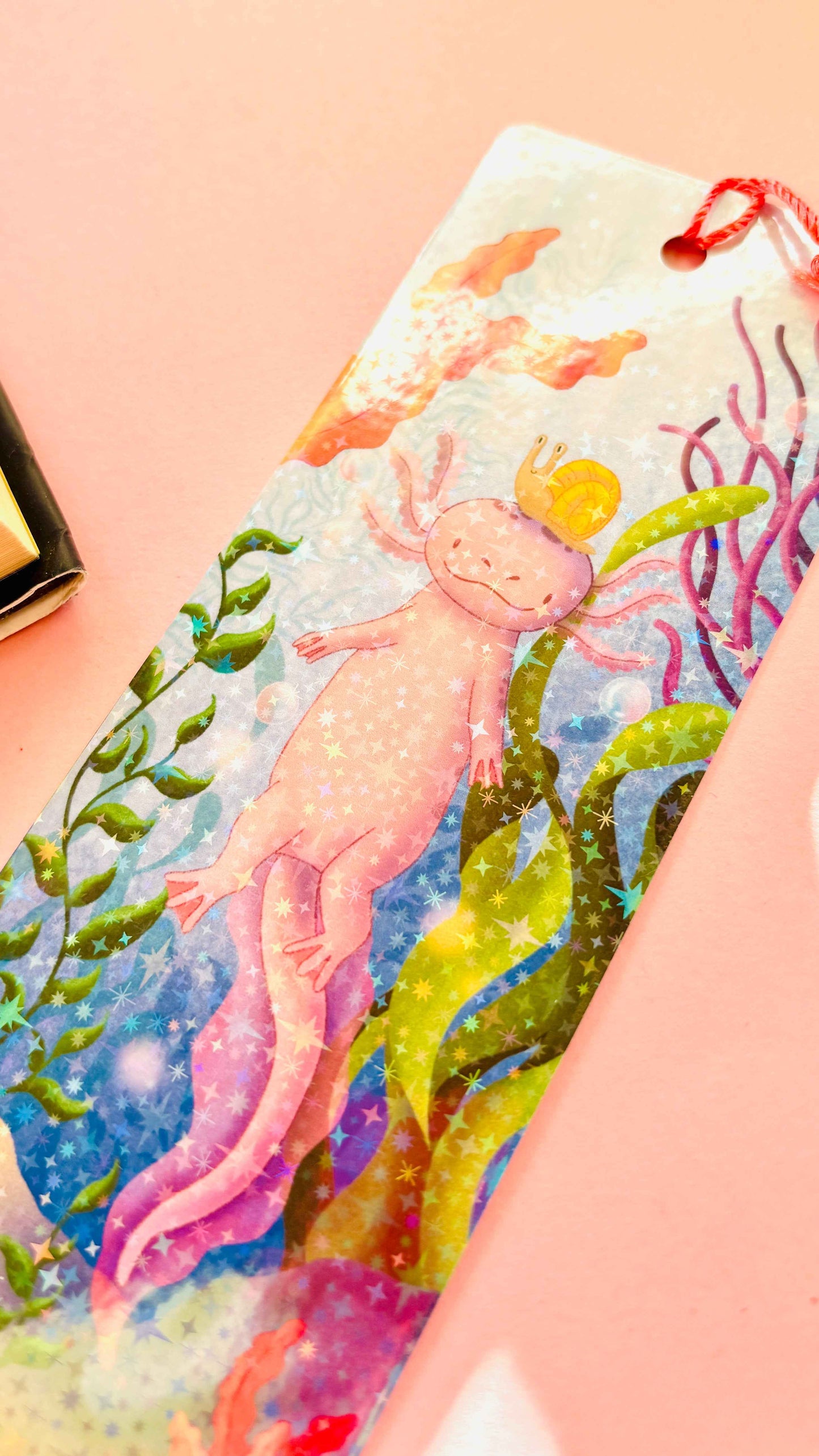 Axolotl Gift Holographic Bookmark