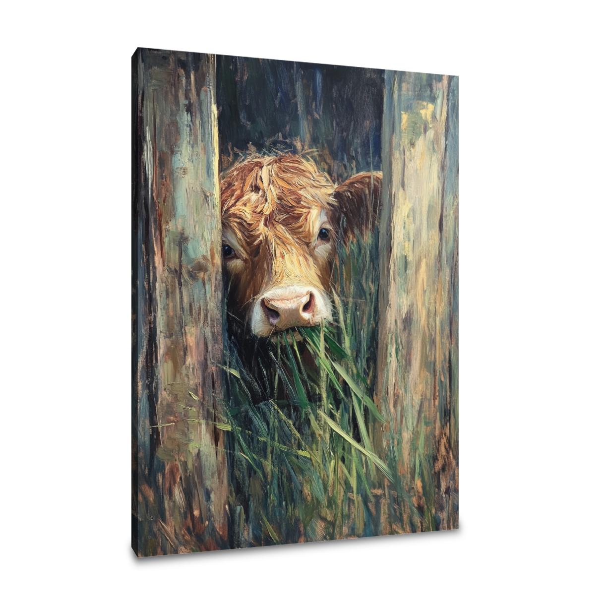 Bovine Whimsy Canvas