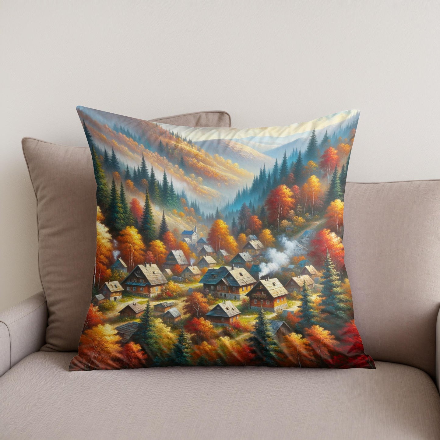 Autumnal Haven Cotton Cushion