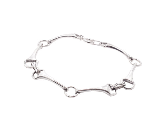 925 Sterling Silver Snaffle Bit Bracelet – Handmade Equestrian Jewellery