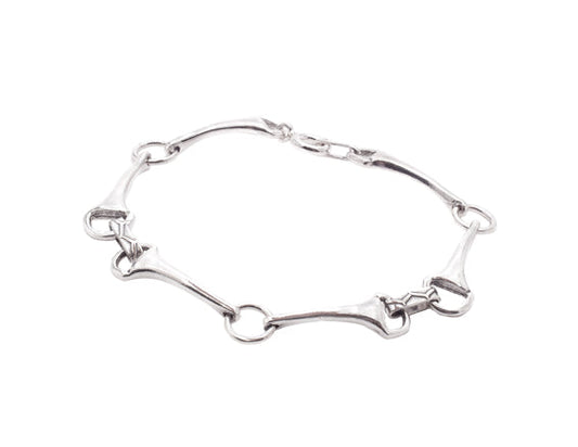 925 Sterling Silver Snaffle Bit Bracelet – Handmade Equestrian Jewellery