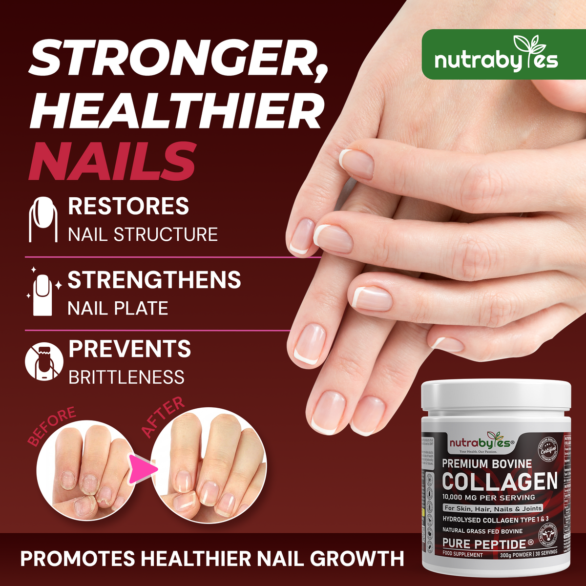 Premium Bovine Collagen Powder 10,000mg | Grass Fed | 19 Amino Acids