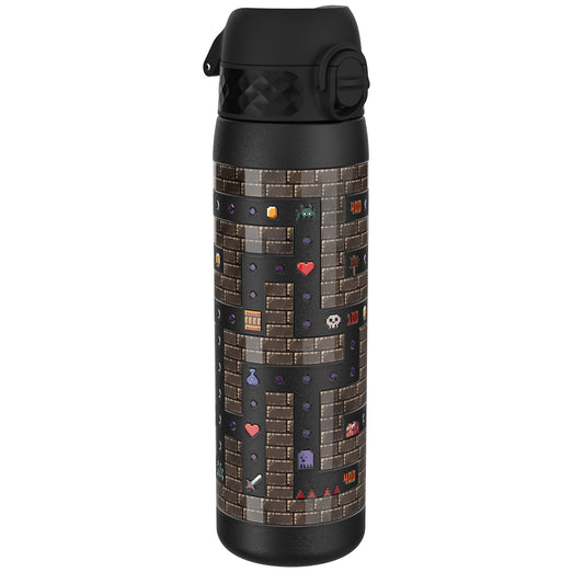 Leak Proof Slim Water Bottle, Stainless Steel, Gamer, 600ml (20oz)