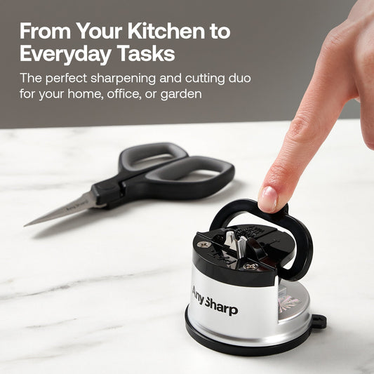 AnySharp Mini Scissors and Classic Knife Sharpener Bundle
