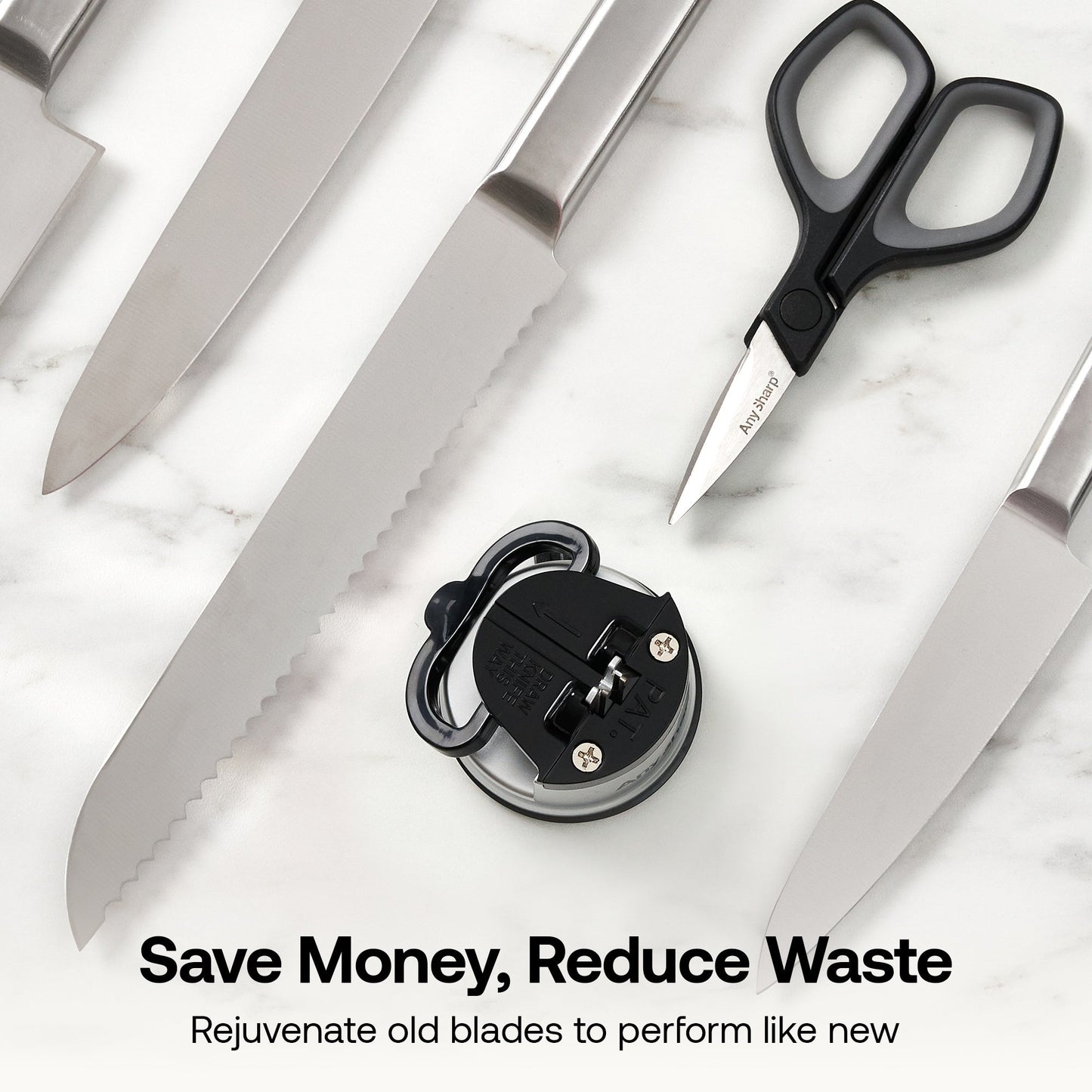 AnySharp Mini Scissors and Classic Knife Sharpener Bundle