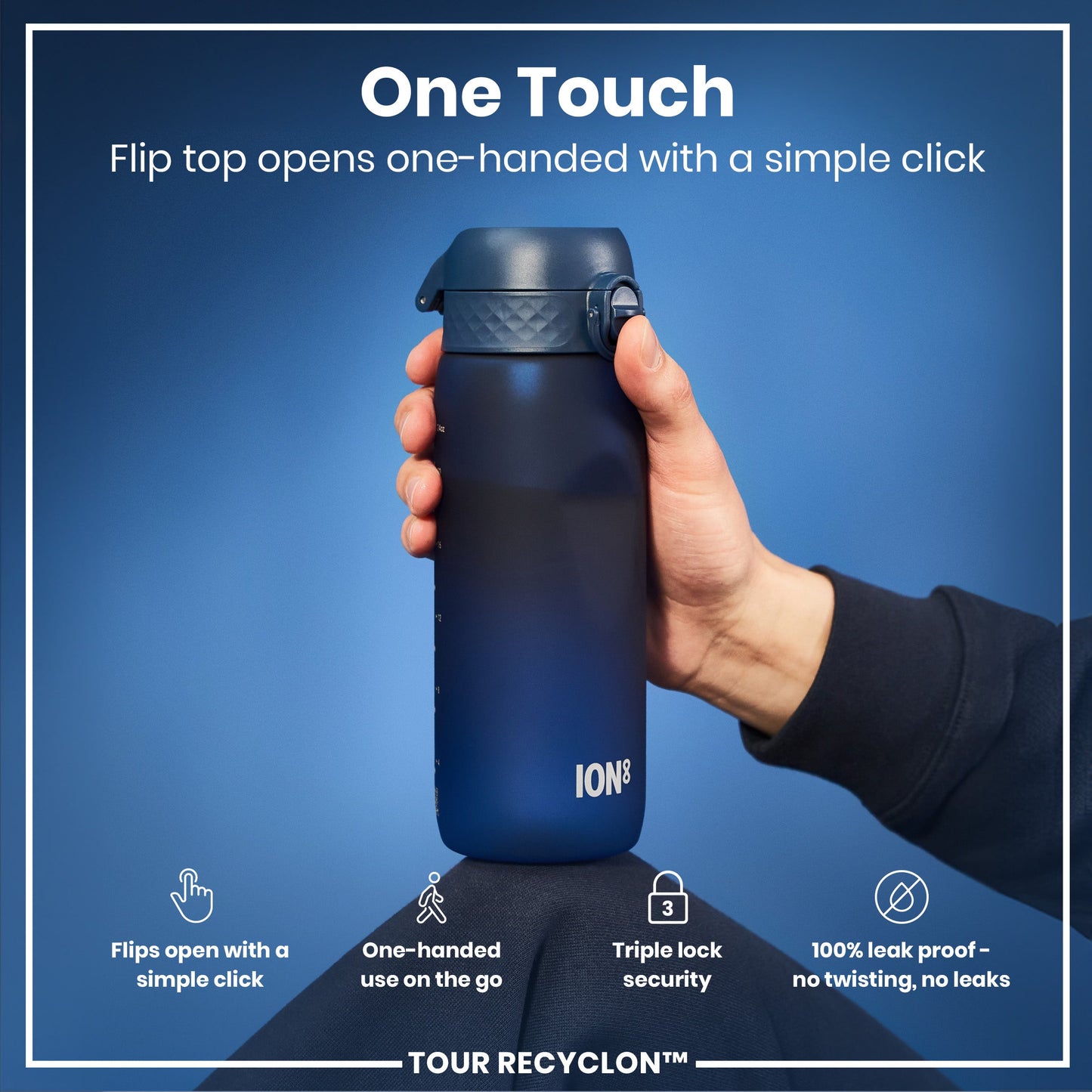 Bottle, Recyclon, Navy, 750ml