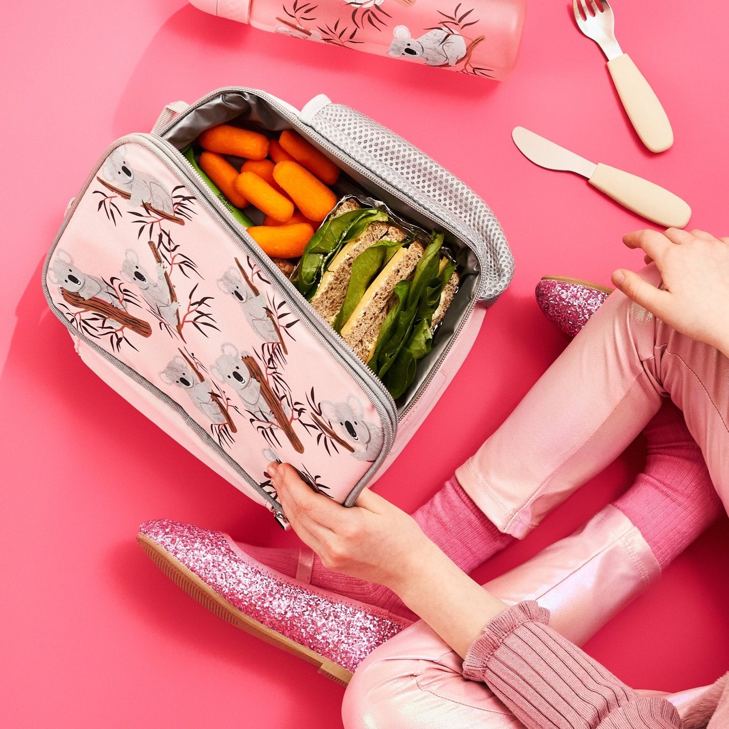 Kids Lunch Bag, Insulated, Koala, Medium