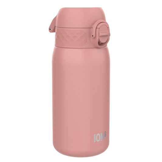 Leak Proof Kids Water Bottle, Stainless Steel, Ash Rose, 400ml (13oz)