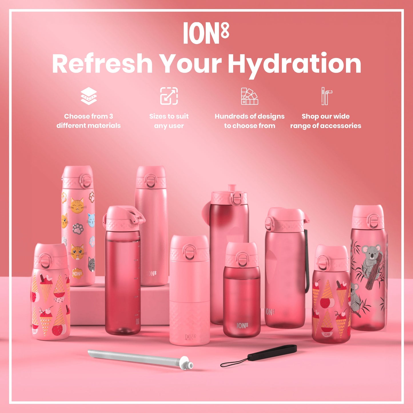 Insulated Steel, Travel Mug, Rose Bloom, 360ml