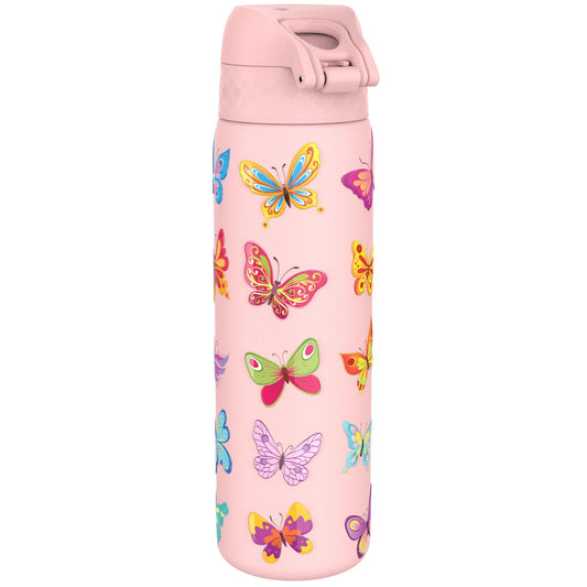Leak Proof Slim Water Bottle, Stainless Steel, Butterfly, 600ml (20oz)
