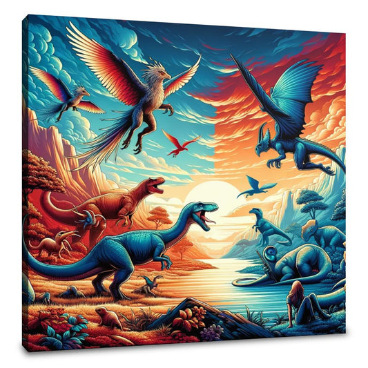 Dino Pop Fantasy Canvas