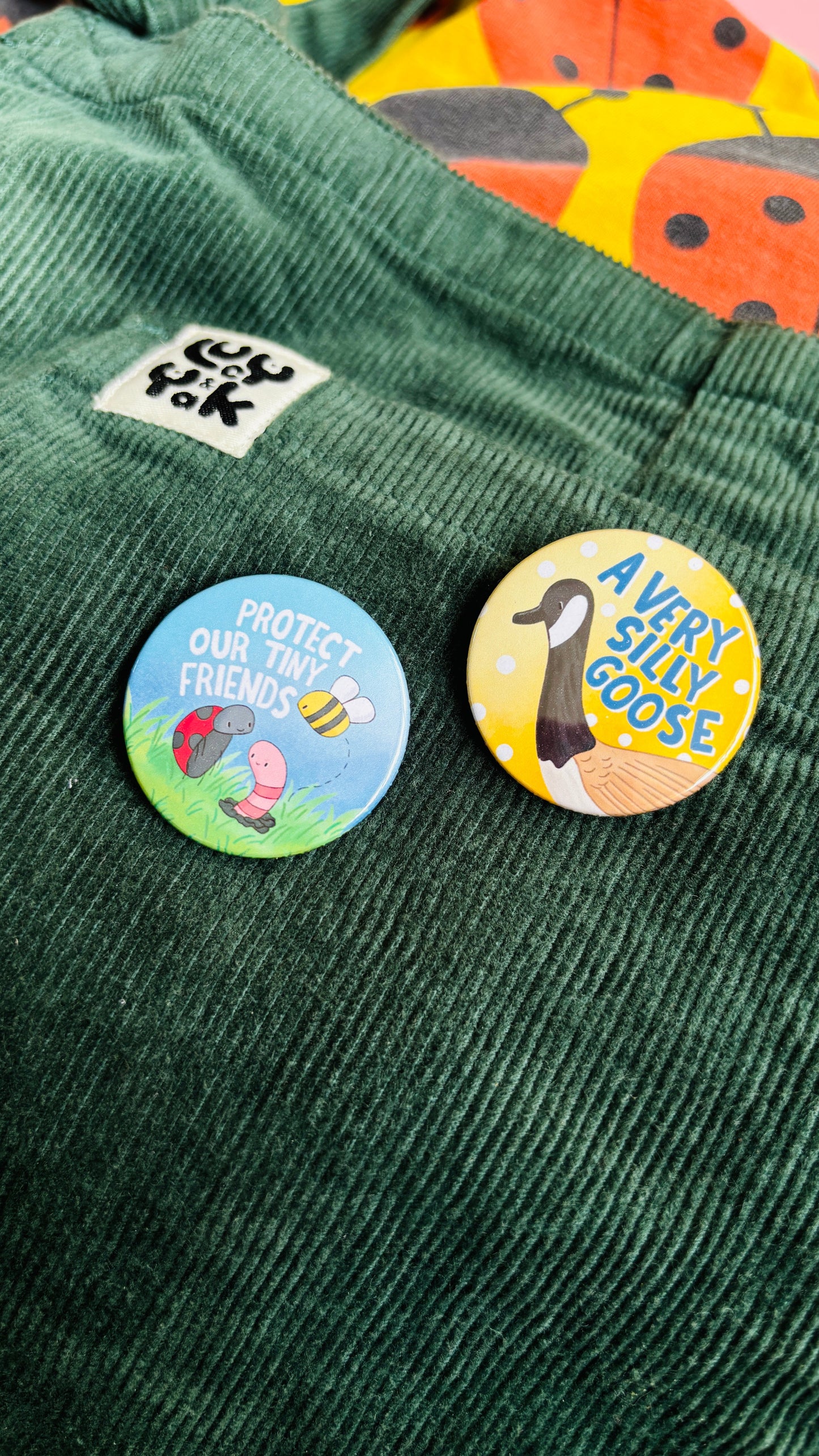 Silly Goose Handmade Pin Badge or Magnet