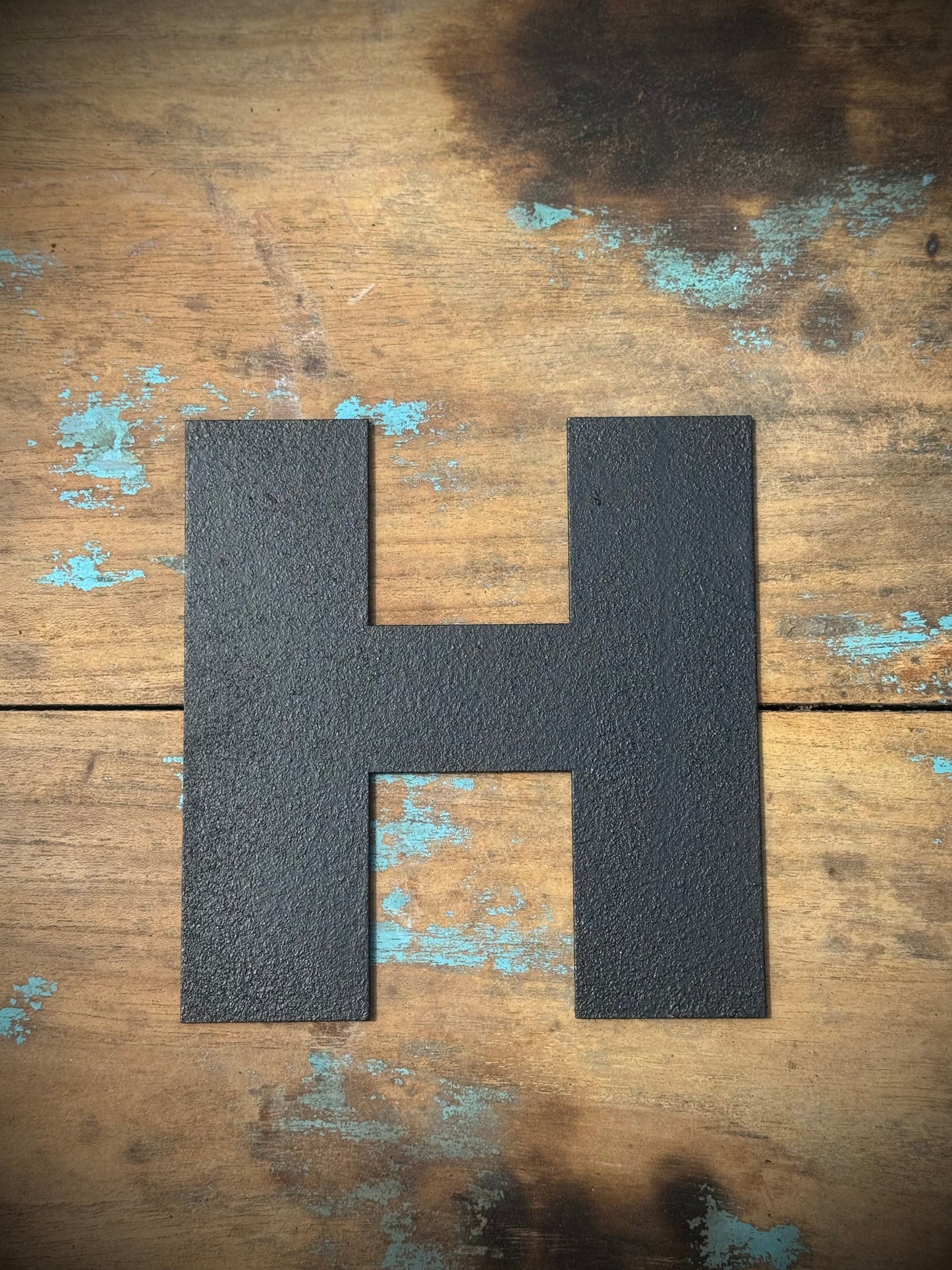 12" and 5" Black Fat Font Metal Letters.