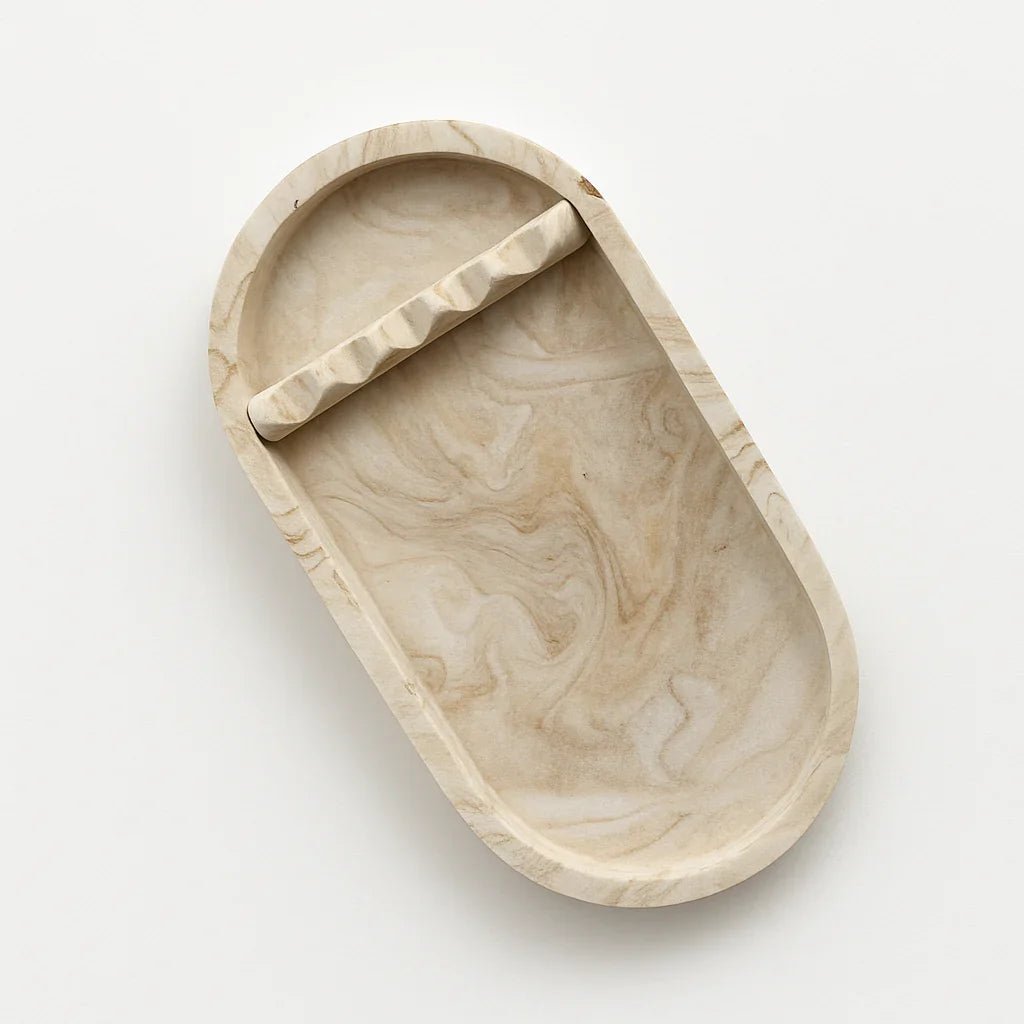 Oval Tool Tray - Natural Handmade Jesmonite