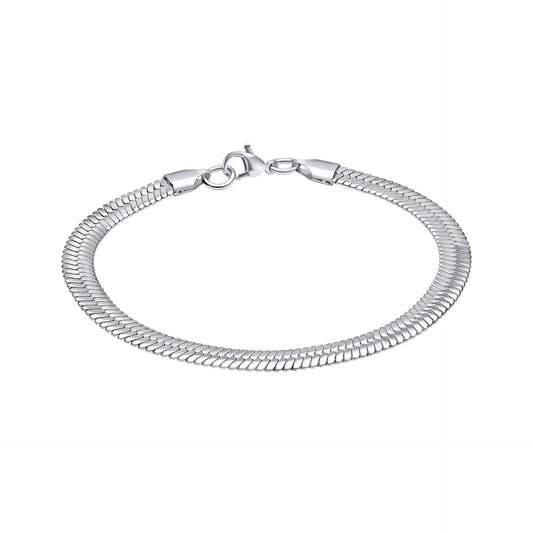 Fred Bennett Stainless Steel Herringbone Chain Bracelet