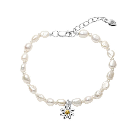 Laura Ashley Silver Kids Everingham Meadow Daisy Bracelet