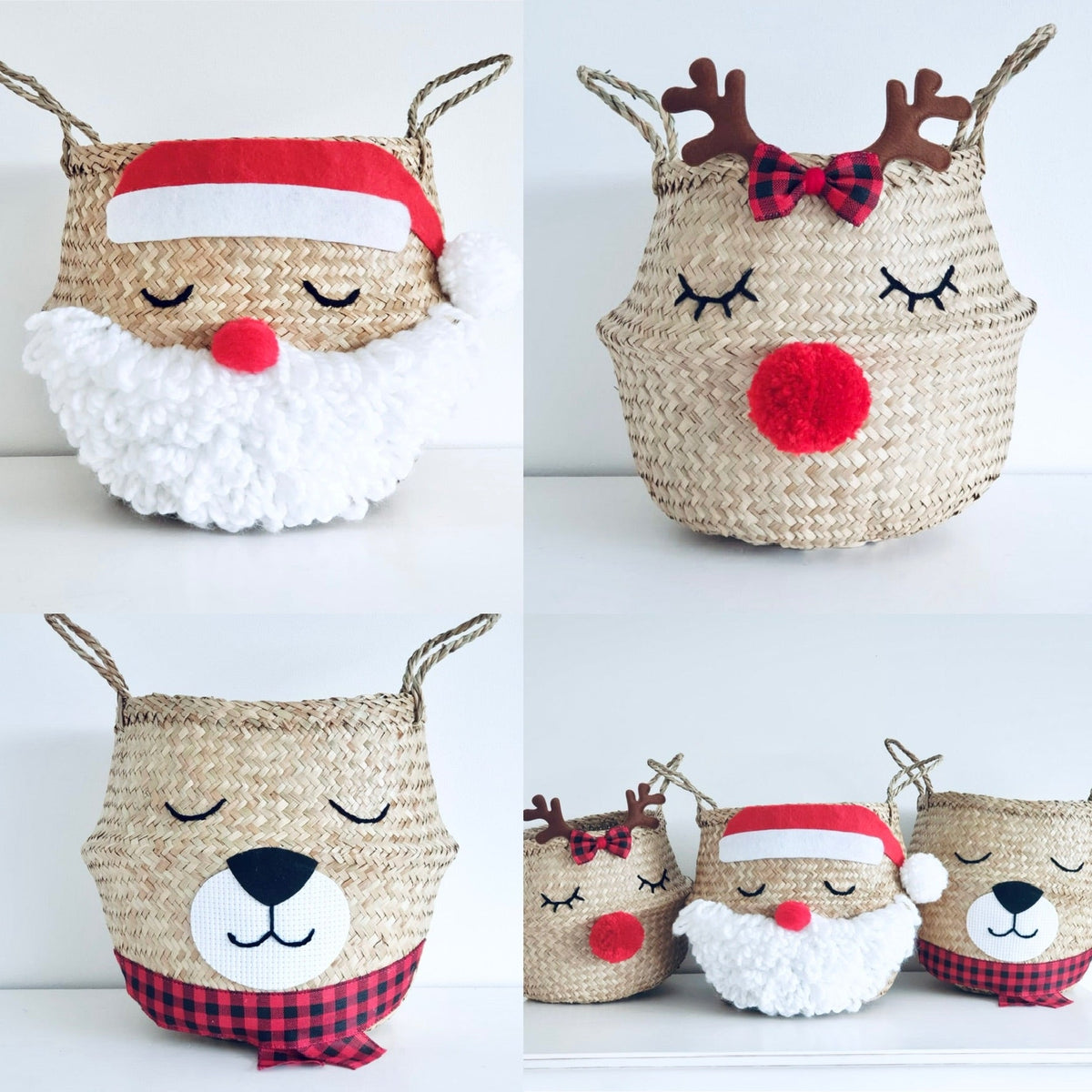 Christmas bear basket - Medium