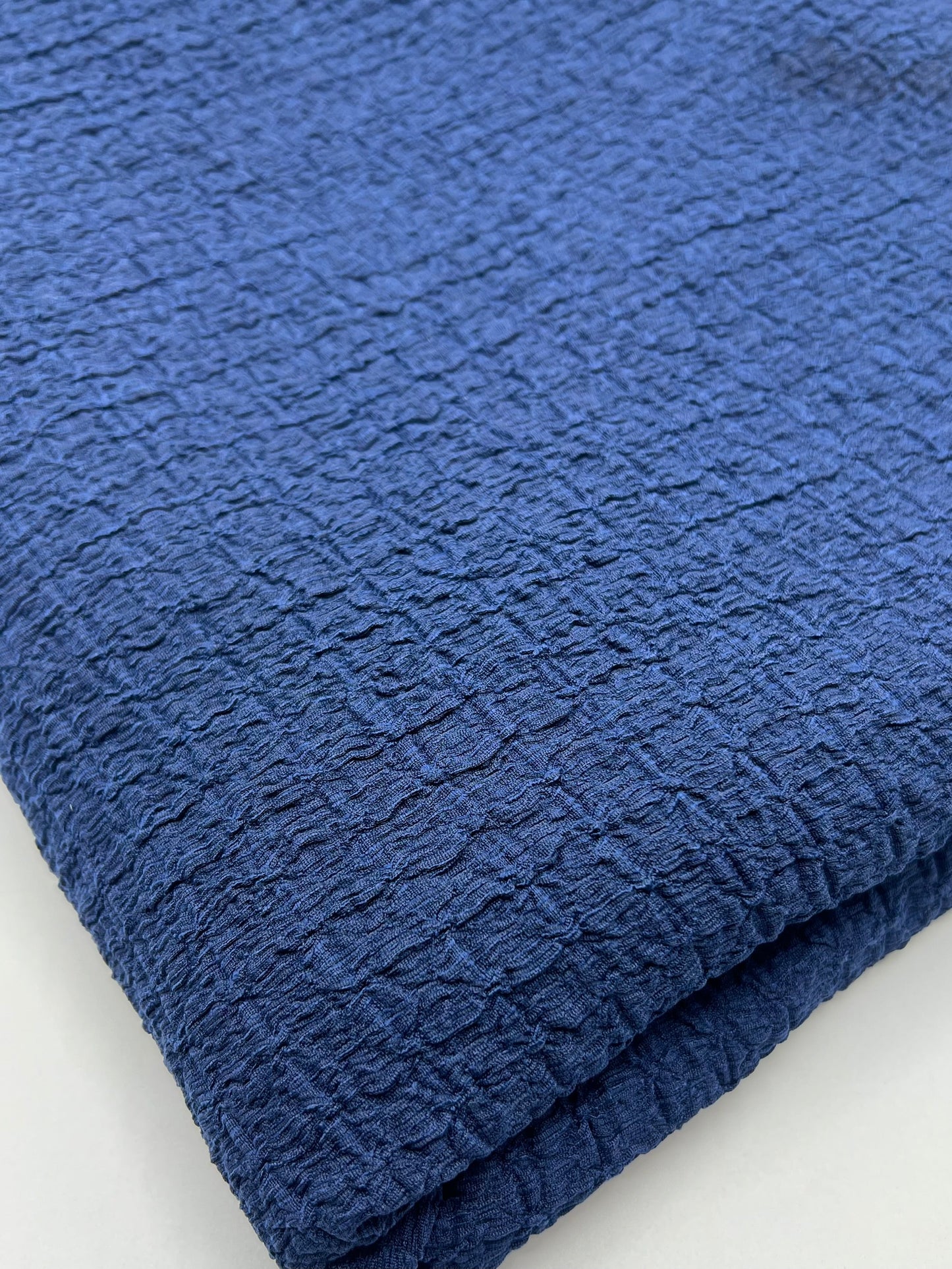 Navy Nacho Soft Textured Stretch Fabric