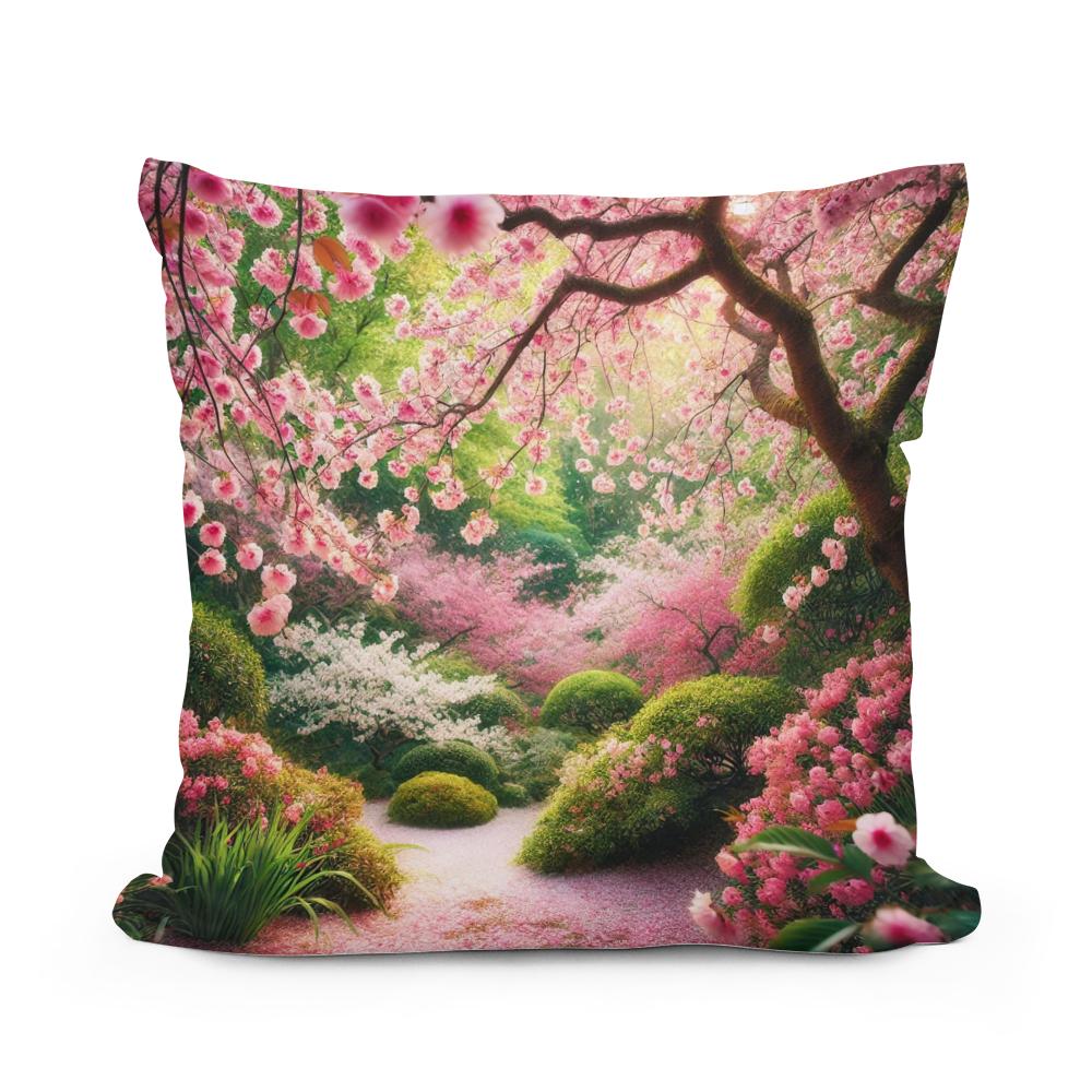 Spring Blossom Serenity Cotton Cushion