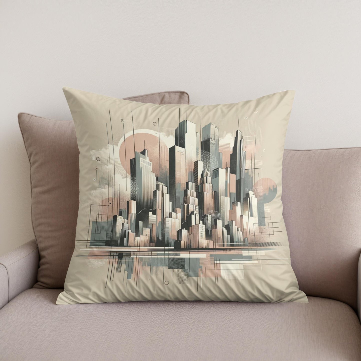 Cityscape Urban Symphony Cotton Cushion
