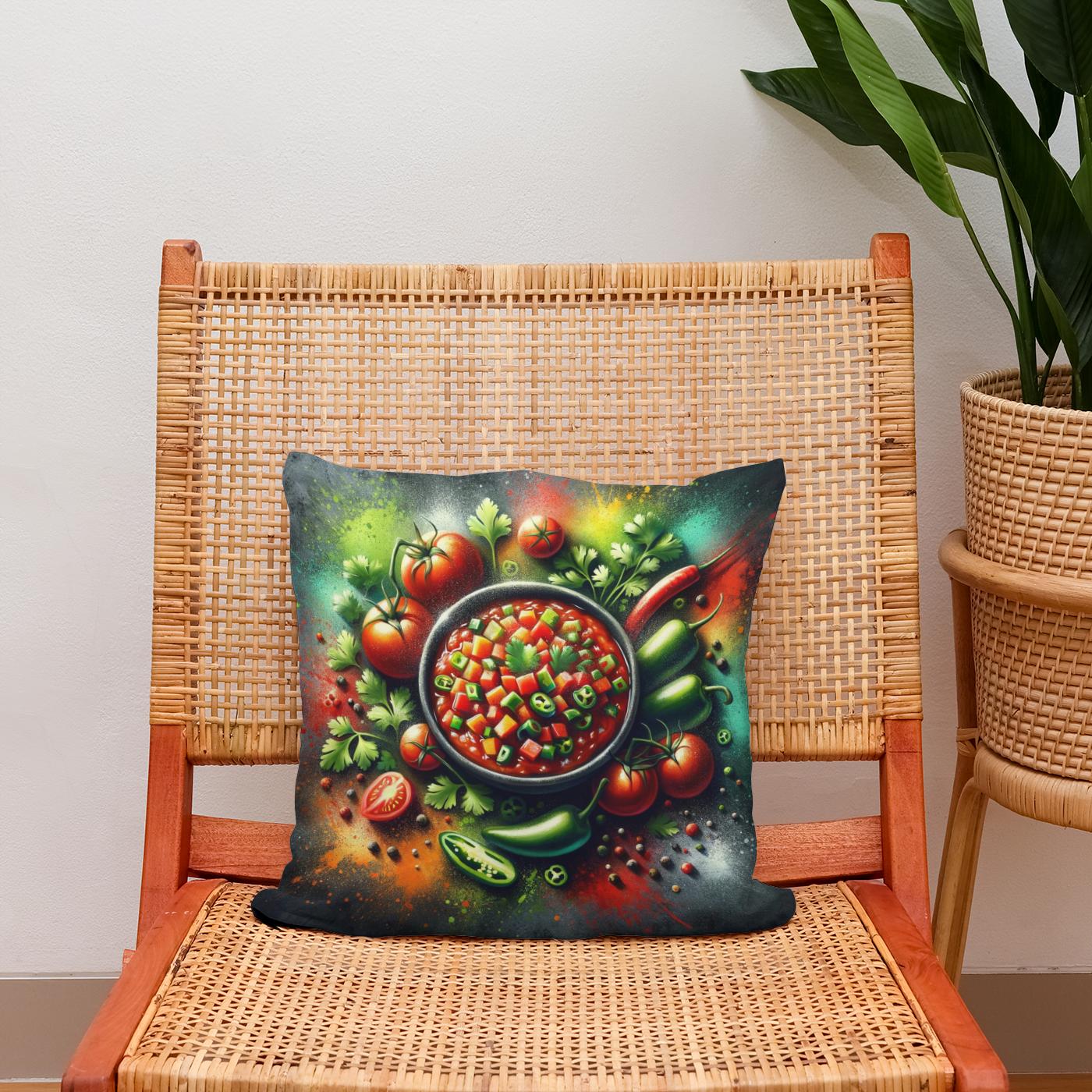 Spicy Salsa Symphony Cotton Cushion