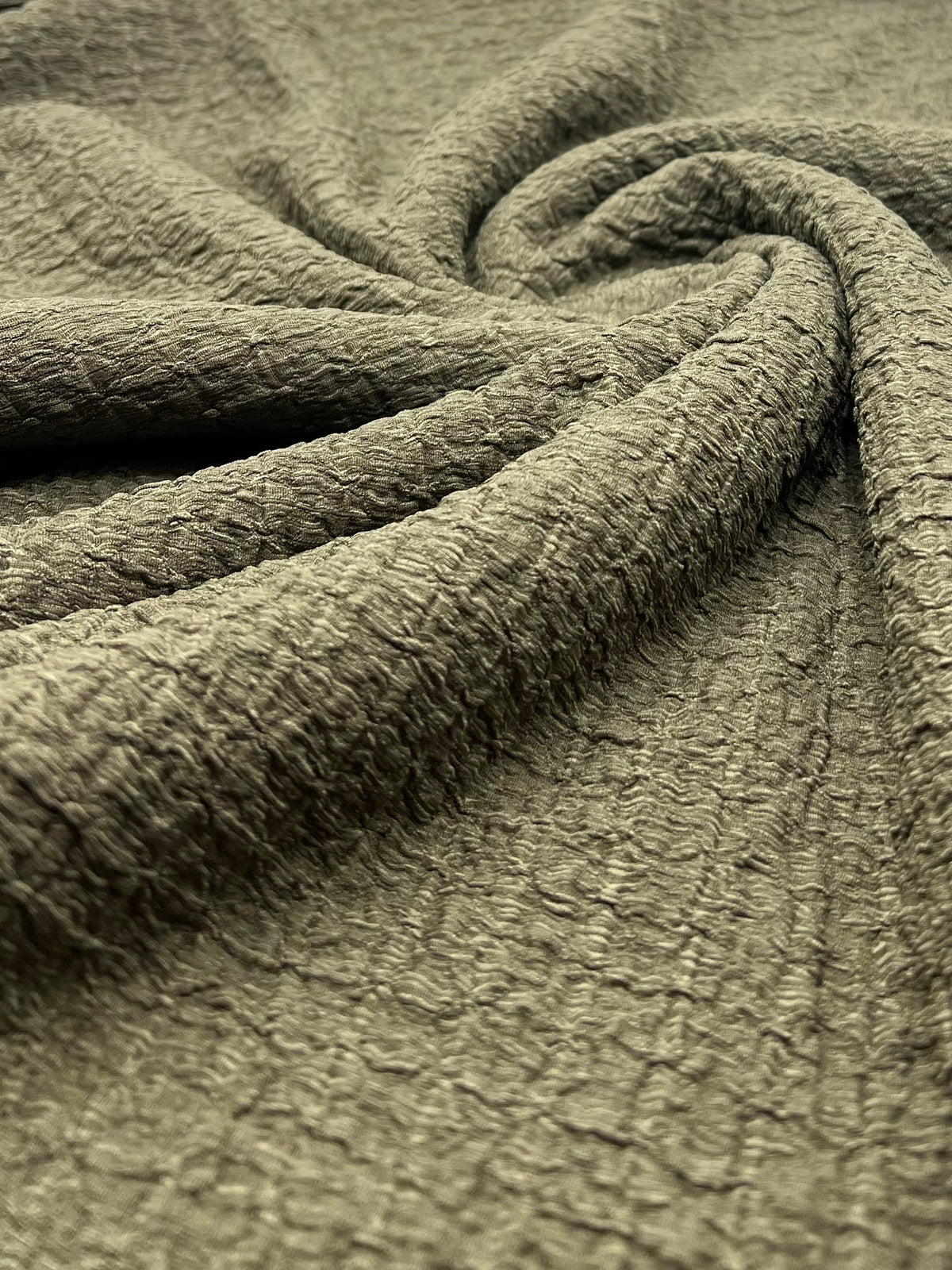 Khaki Nacho Soft Textured Stretch Fabric