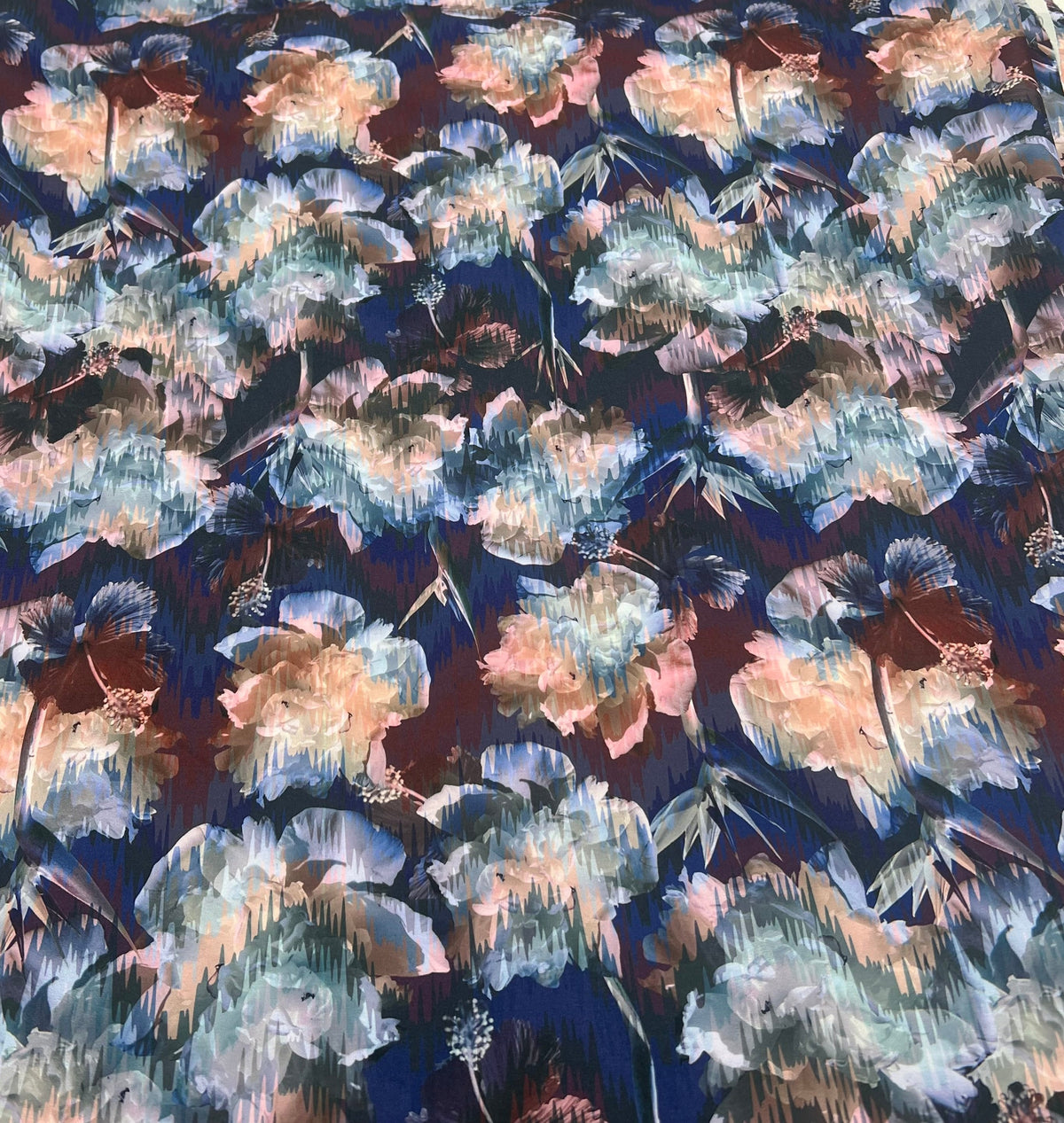 Purple Mix Floral Lightweight Fabric 110GSM Non Stretch