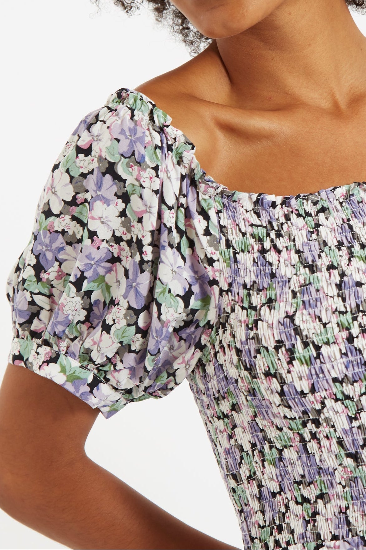 Babette Liseron Shirred Bodice Midi Dress