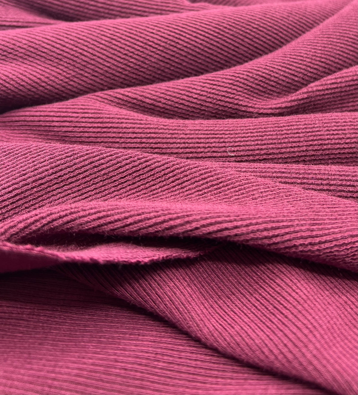 Burgundy Fine Rib 285GSM Stretch Fabric