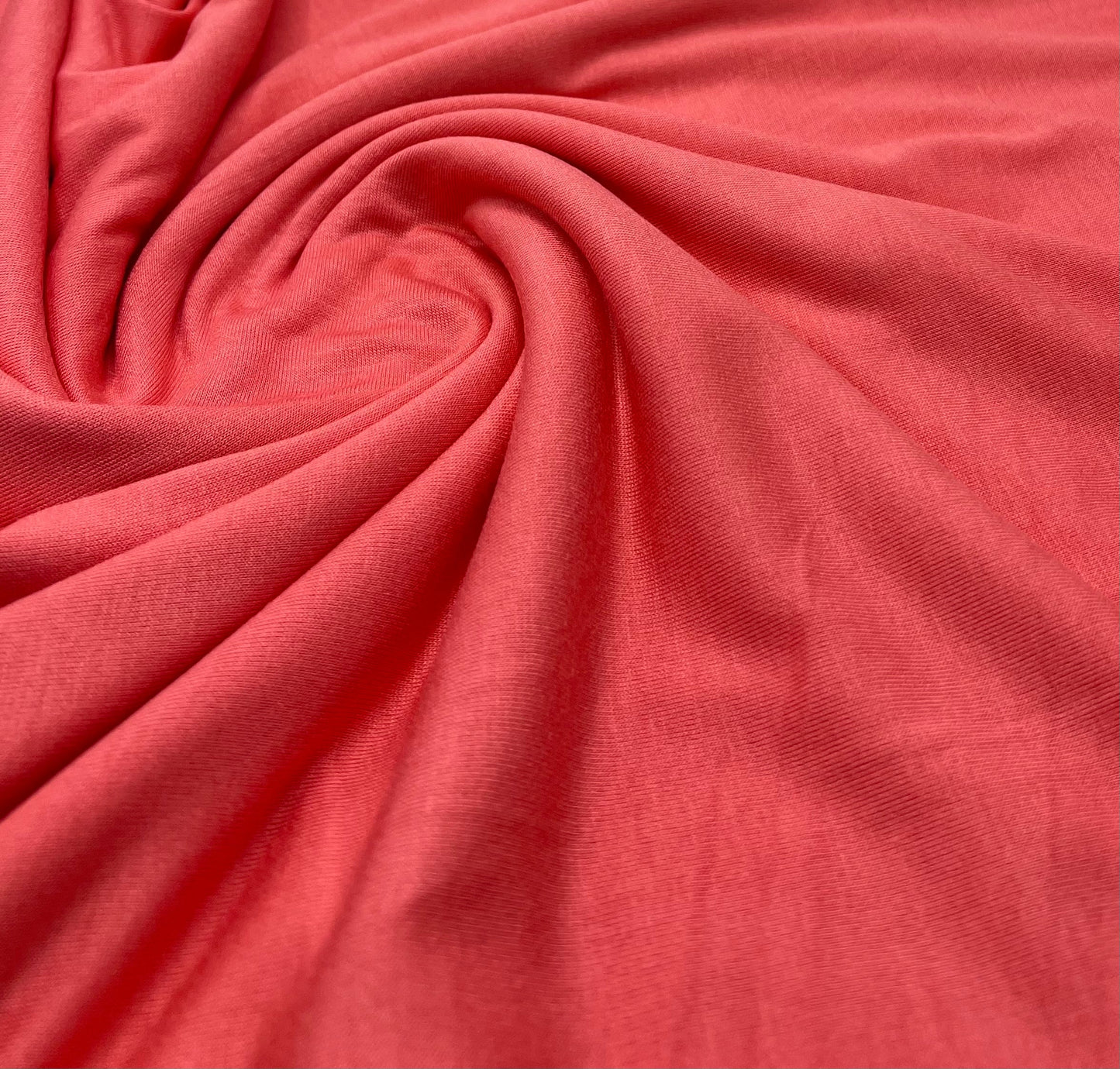 Plain Coral Viscose Elastane Fabric 4 Way Stretch Jersey