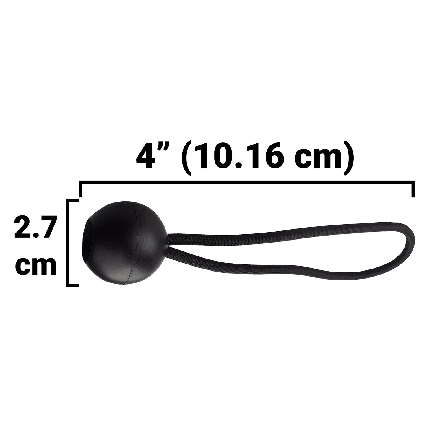 Black/Silver L-Grade Tarpaulin with Bungee Balls (Black)