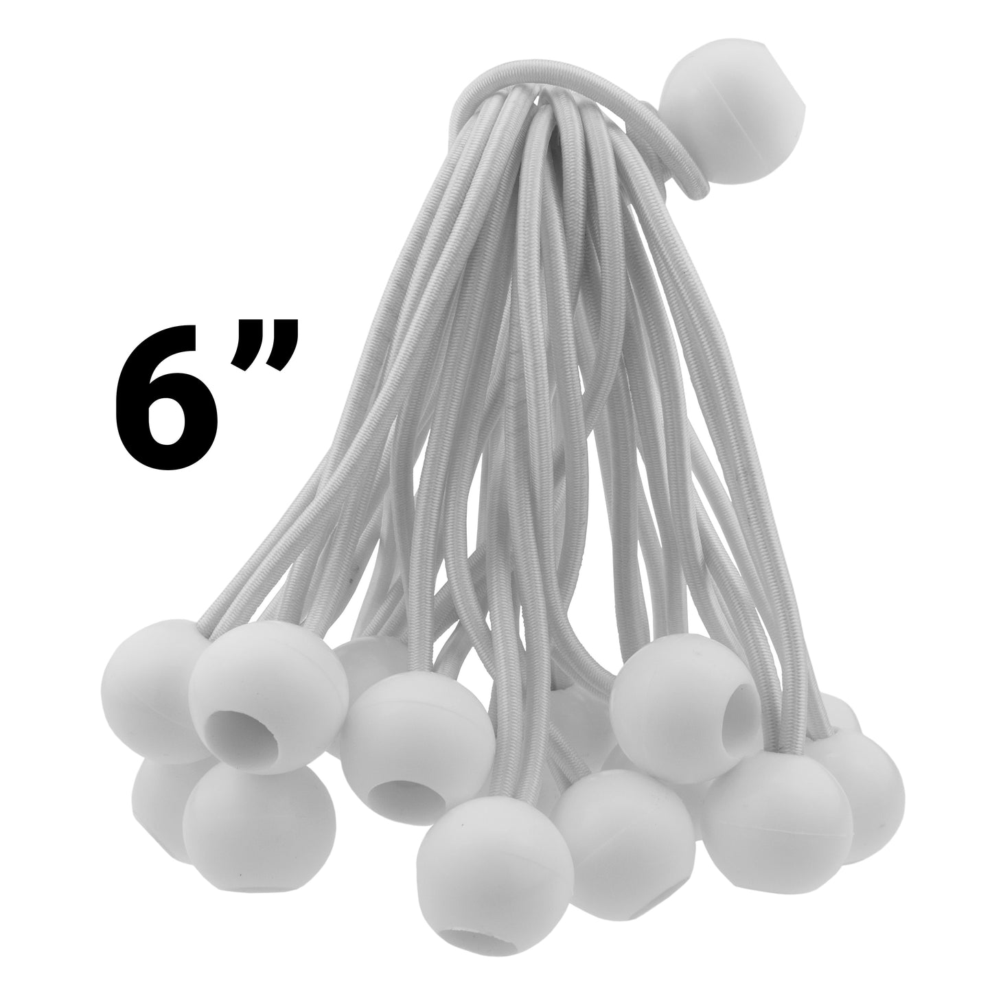 Green/Brown L-Grade Tarpaulin with 20 x 6" Bungee Balls (White)