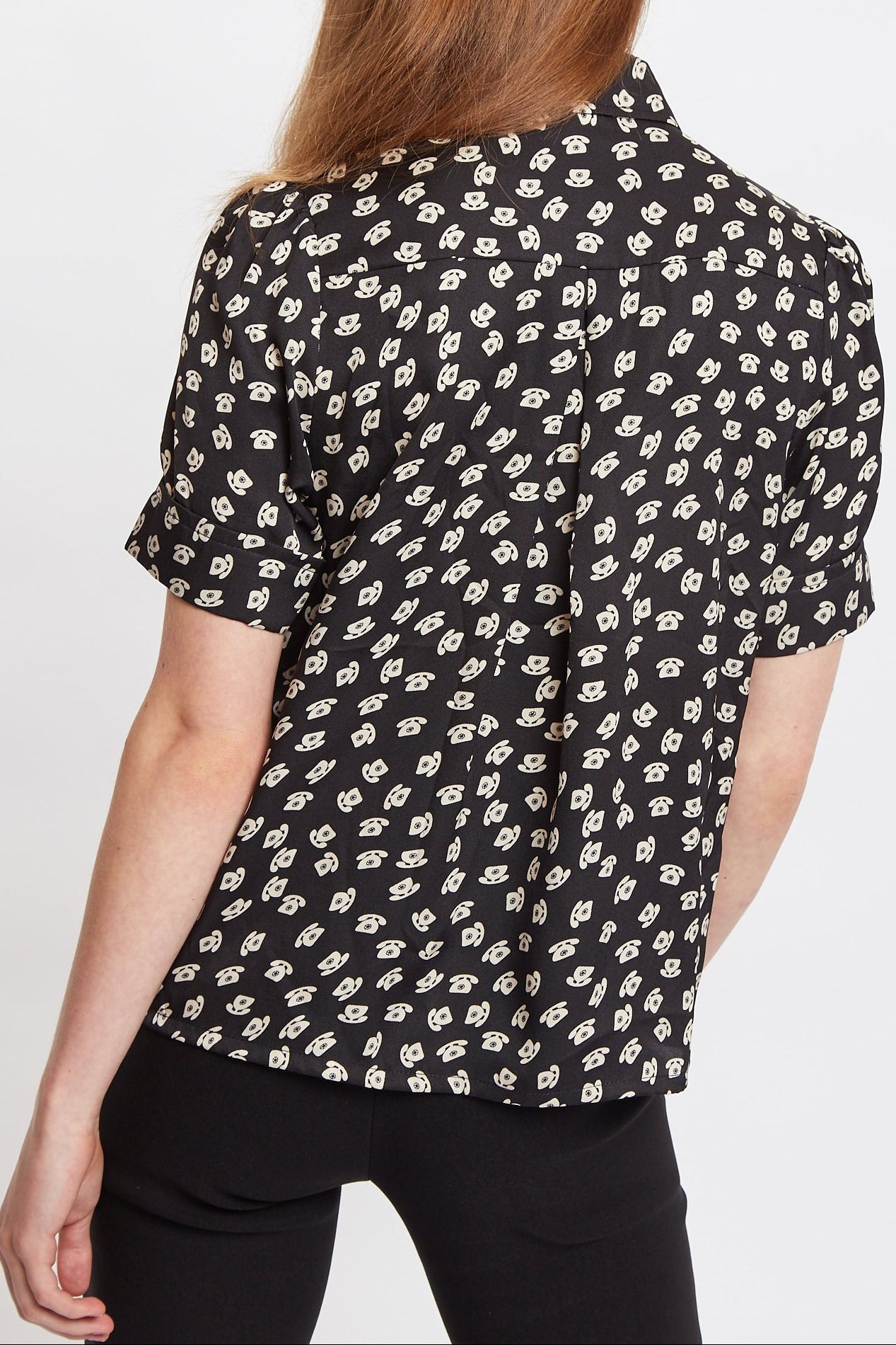 Louche Barclay Call Me Print Short Sleeve Shirt Black