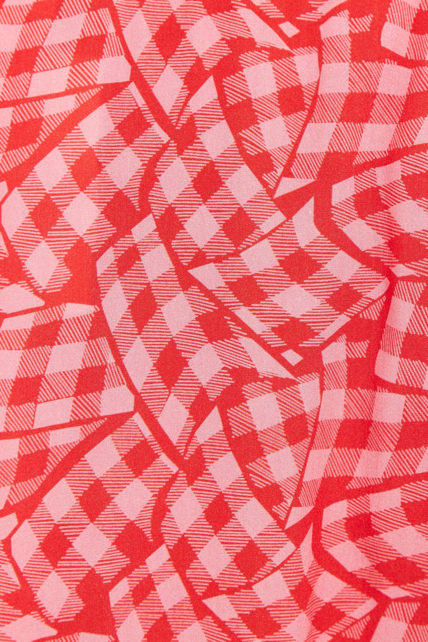 Louche Romola Gingham Twist Print Laced Back Short Sleeve Midi Dress