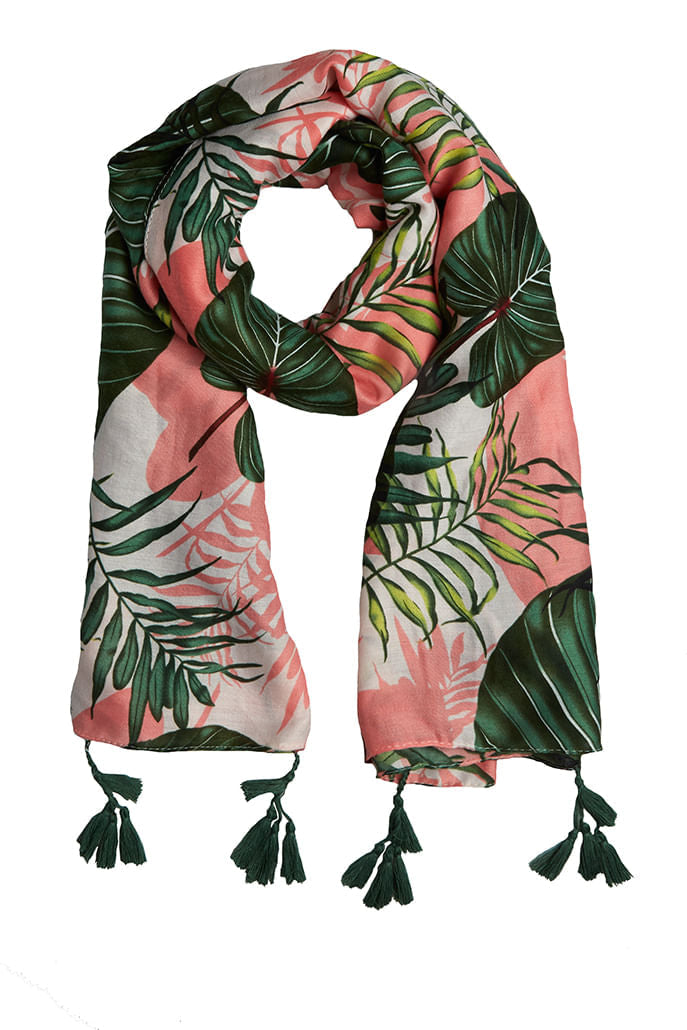 Louche Barkley Banana Leaf Print Scarf