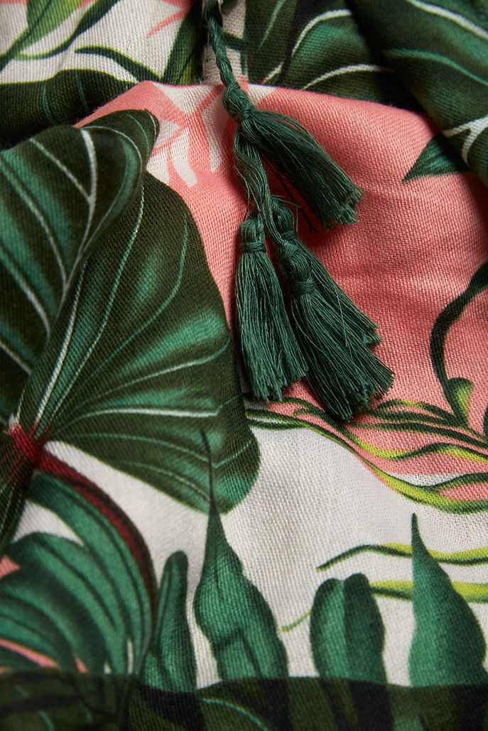 Louche Barkley Banana Leaf Print Scarf