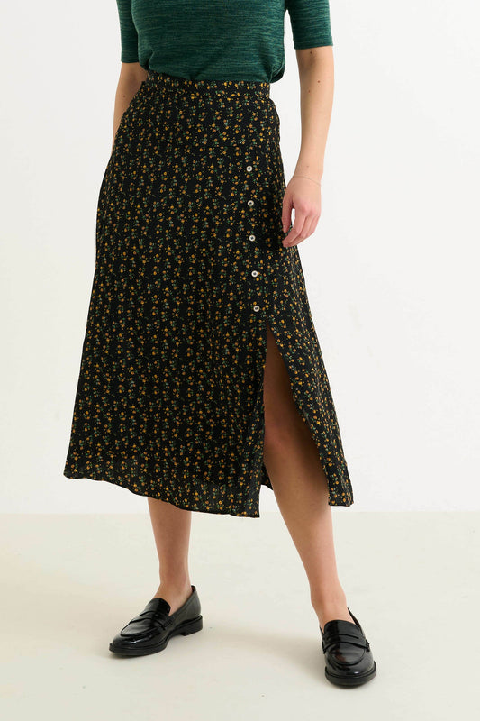 Barney Floral 13 Printed Midi Skirt