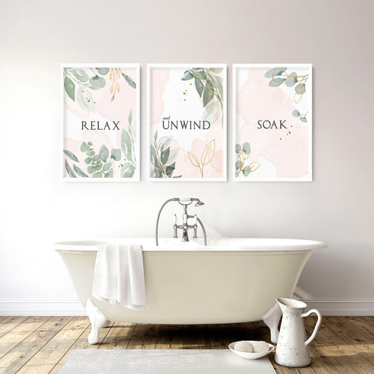 Bathroom decorative accessories uk | Set of 3 art prints