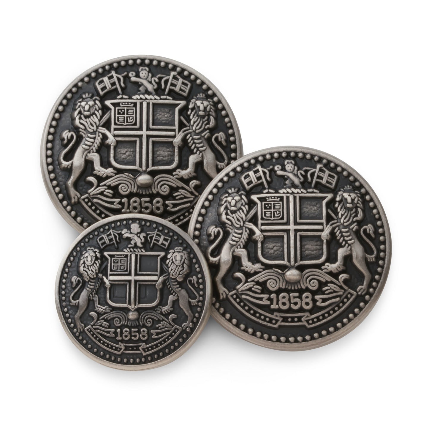 East India Company Blazer Button In Antique Silver