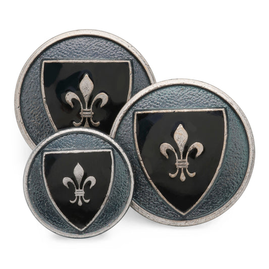 Heraldic Shield (Blue Enamel) Blazer Button Set