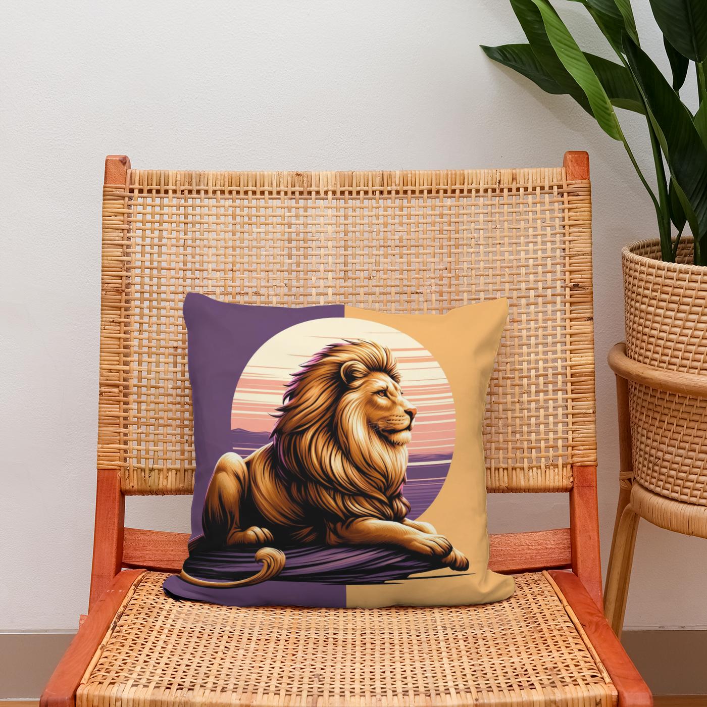 Regal Lion Cotton Cushion