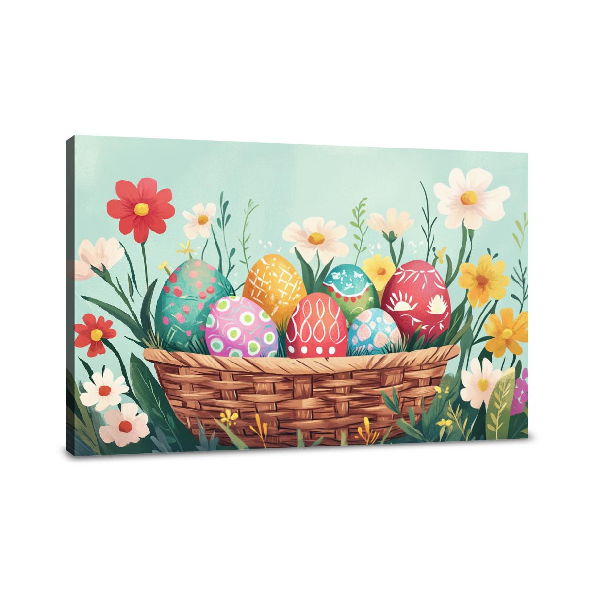 Easter Basket Blooms Canvas