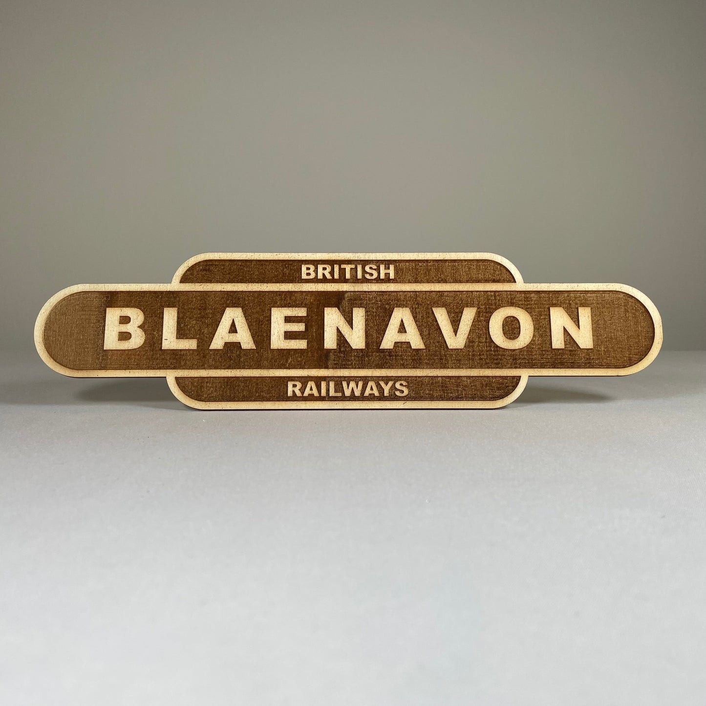 Railway Train Station Sign - Handmade Ornament by Curious Rabbit ®