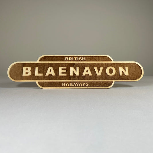 Railway Train Station Sign - Handmade Ornament by Curious Rabbit ®