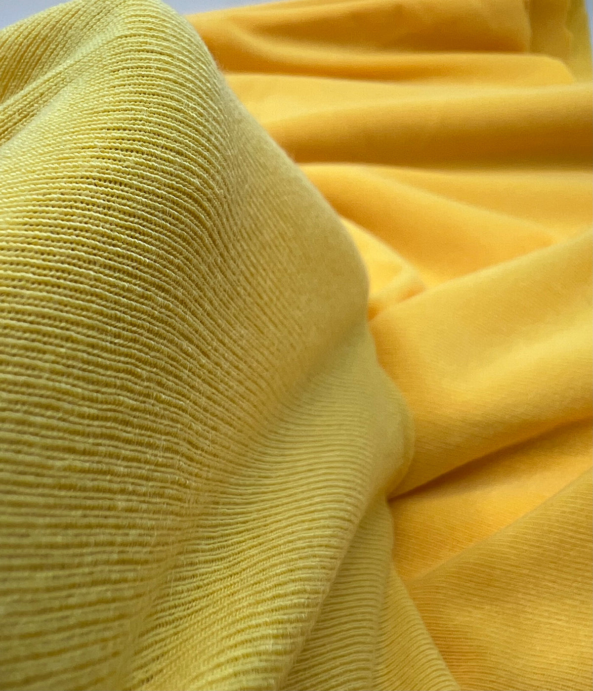 Yellow Lightweight Melange Knit Stretch Fabric