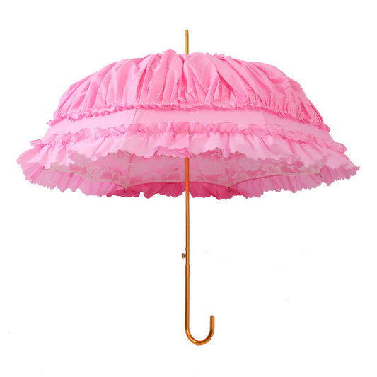 Boutique Francesca Collection Frilled with Lace Pink