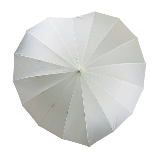 Boutique Heart Umbrella White